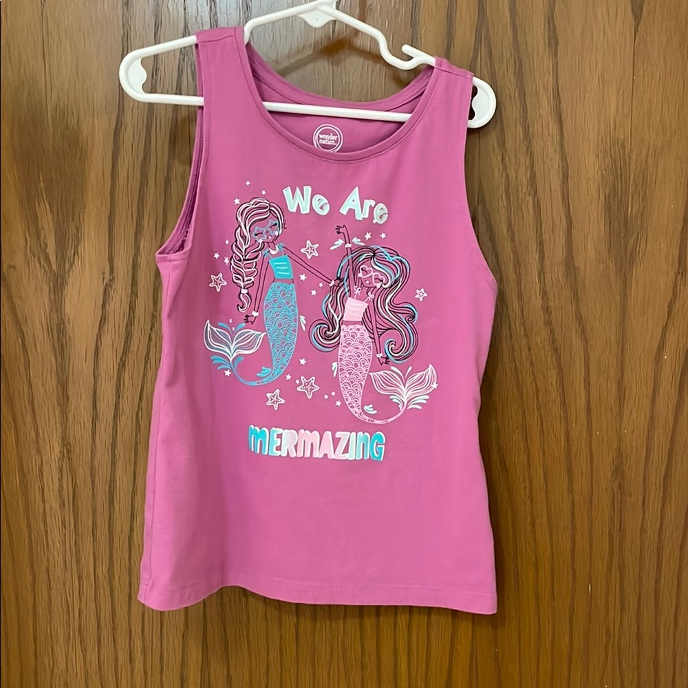 WONDER NATION UEC Girls Size Medium (7/8) Mermaid Tank Top Purple Blue